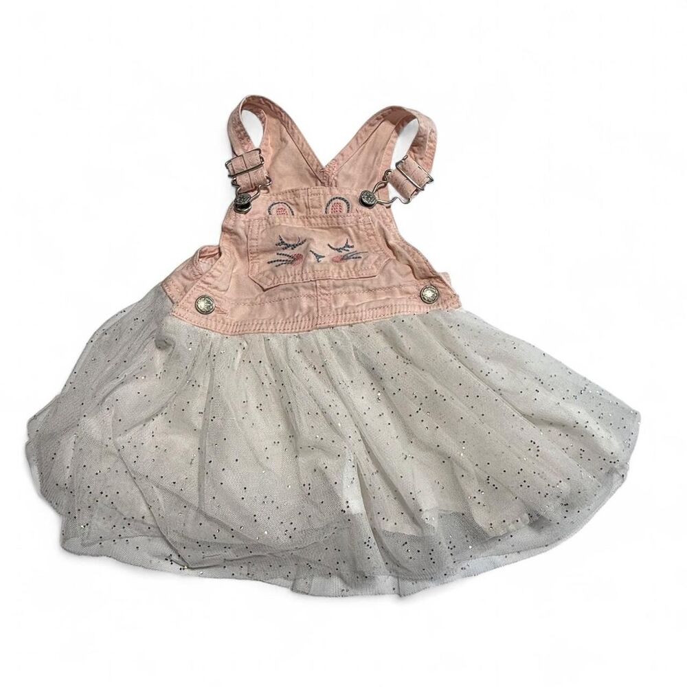 OshKosh B'gosh Pink Bunny Corduroy Tulle Tutu Dress 18M